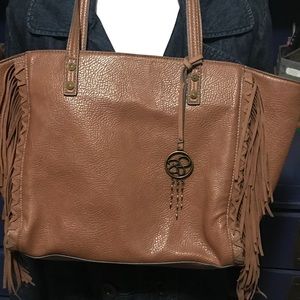 Jessica Simpson Faux Leather Fringe Tote